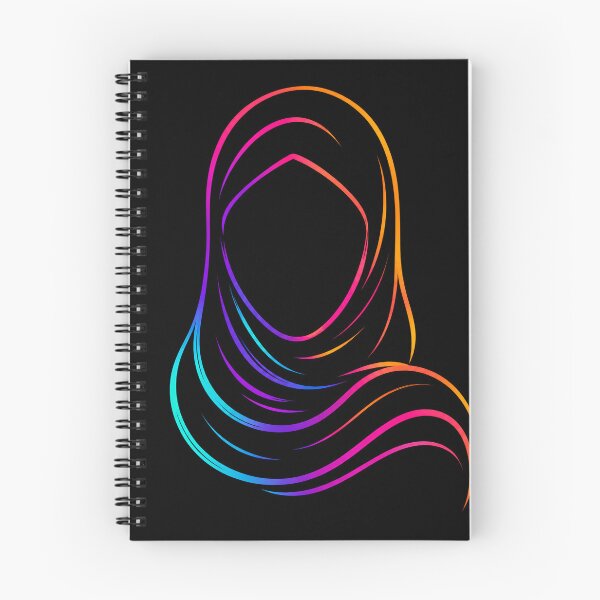 Item preview, Neon Glow Hijab Silhouette Minimalist Art designed and sold by Tharaazu.