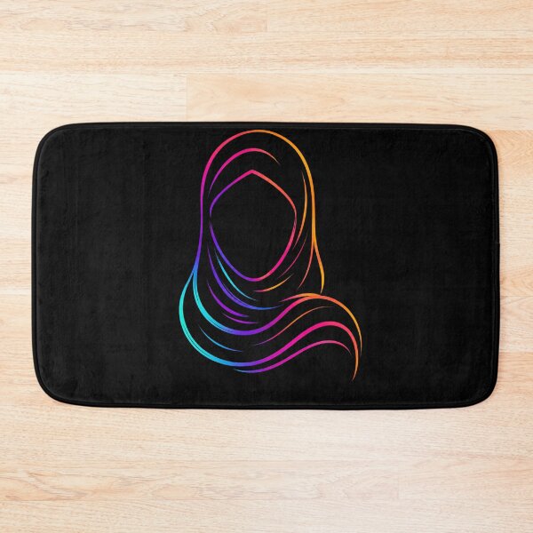 Artikelvorschau, Neonfarbene Hijab-Silhouette, minimalistische Kunst entworfen und verkauft von Tharaazu.