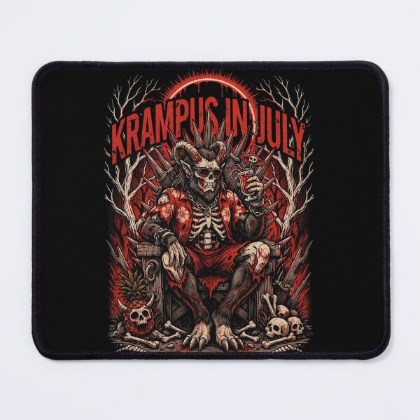 Item preview, Krampus In July – Dark Horror Christmas Funny Summer Shirt Gothic Krampus Gift V3 designed and sold by DarylWelsh2024.