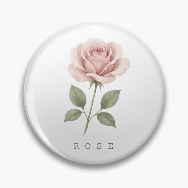 Item preview, Soft Pastel Watercolor Rose Flower Print With Typography designed and sold by FernLiz.