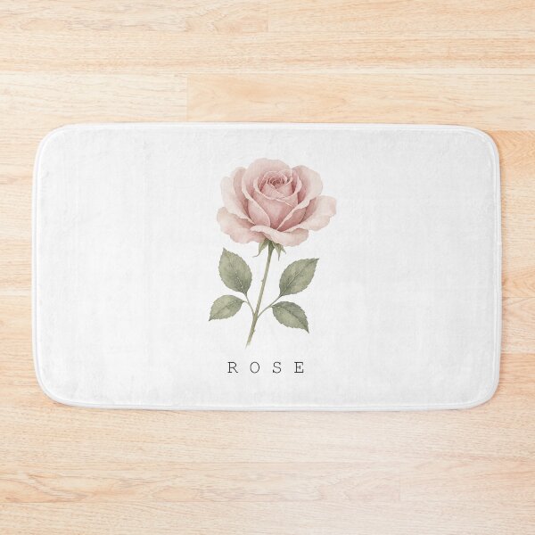 Item preview, Soft Pastel Watercolor Rose Flower Print With Typography designed and sold by FernLiz.