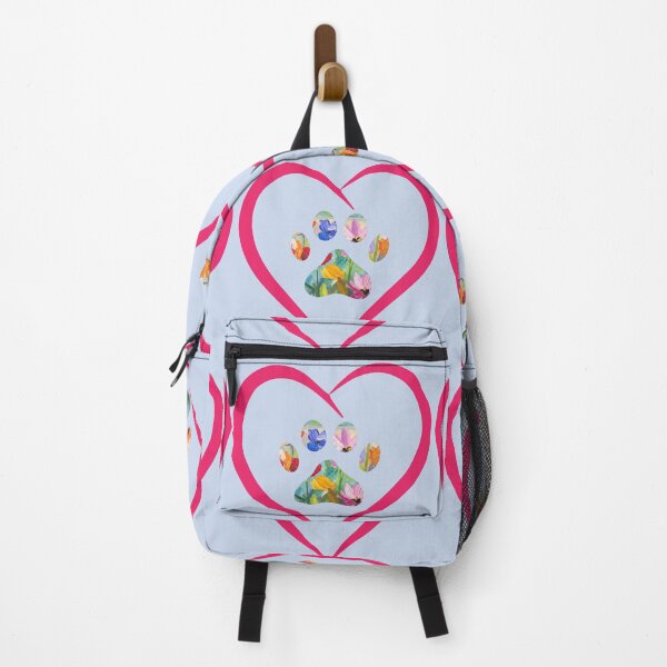 Item preview, Floral paw print with pink heart designed and sold by Doodles Down South.