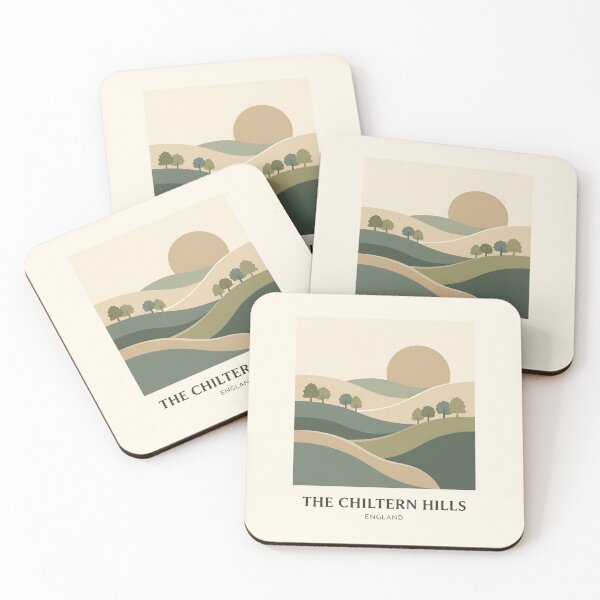 Item preview, Vintage Chiltern Hills England Countryside Travel Poster designed and sold by DuckOddity.