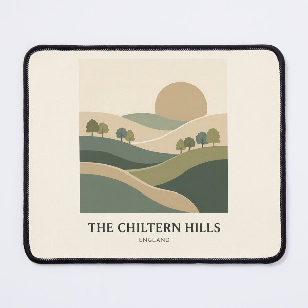 Item preview, Vintage Chiltern Hills England Countryside Travel Poster designed and sold by DuckOddity.