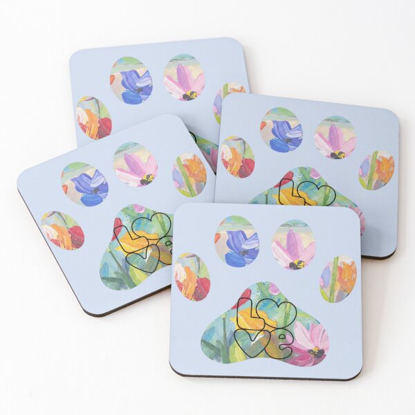 Item preview, Floral paw print with LOVE designed and sold by Doodles Down South.