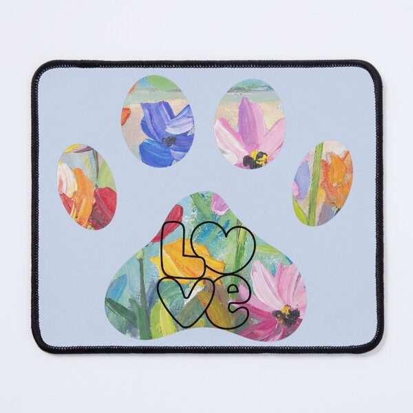 Item preview, Floral paw print with LOVE designed and sold by Doodles Down South.