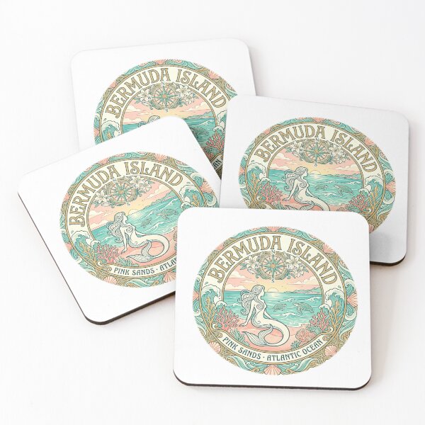 Item preview, Bermuda Island Pink Sands Mermaid Vintage Travel  designed and sold by Modefissi.