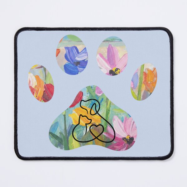 Item preview, Floral paw print with heart, dog & cat  designed and sold by Doodles Down South.