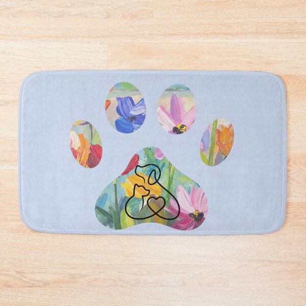 Item preview, Floral paw print with heart, dog & cat  designed and sold by Doodles Down South.