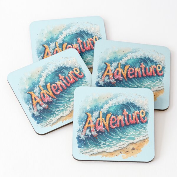 Item preview, Adventure Wave Watercolor Ocean Art designed and sold by alizye.