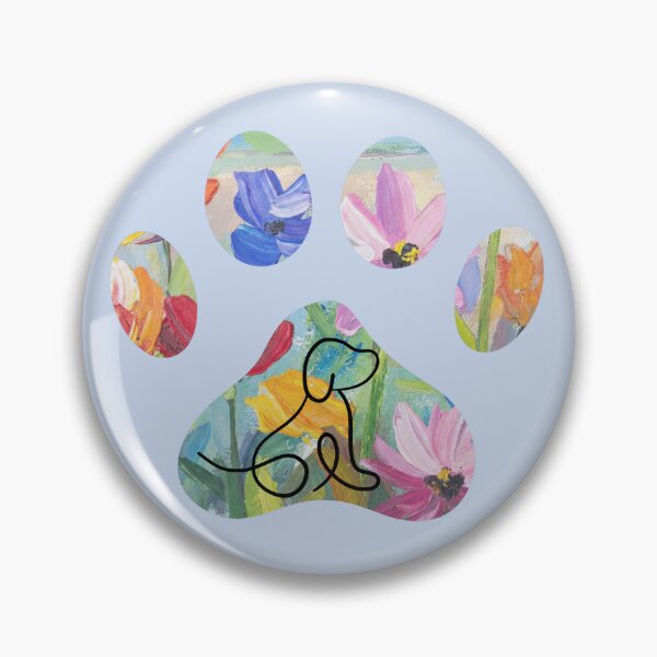 Item preview, Floral paw print with dog graphic designed and sold by Doodles Down South.