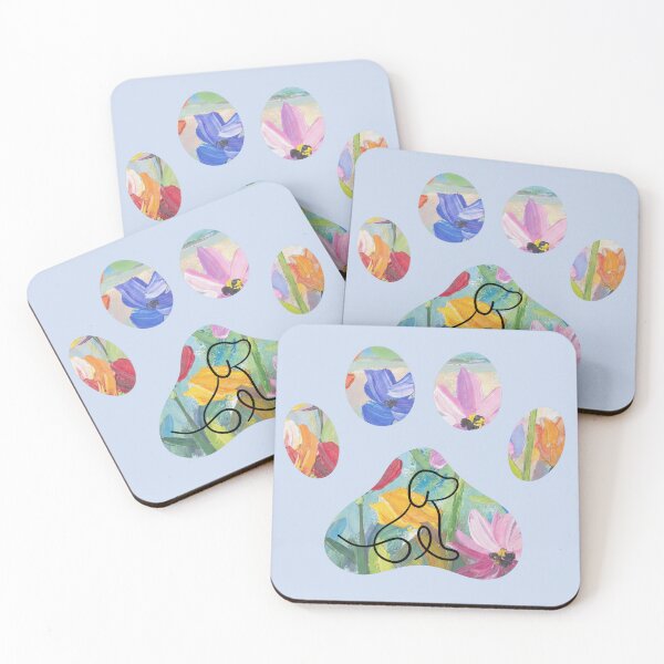 Item preview, Floral paw print with dog graphic designed and sold by Doodles Down South.