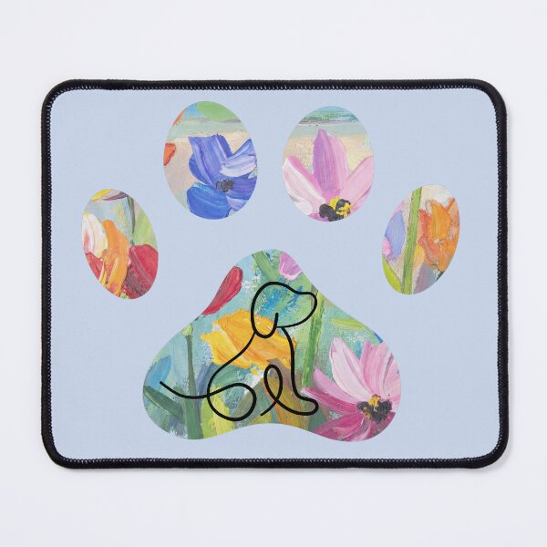 Item preview, Floral paw print with dog graphic designed and sold by Doodles Down South.