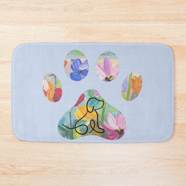 Item preview, Floral paw print with dog graphic designed and sold by Doodles Down South.