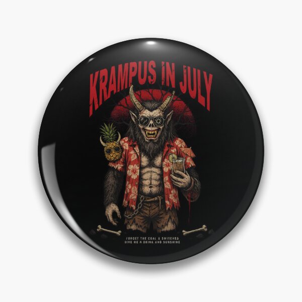 Item preview, Krampus In July – Dark Horror Christmas Funny Summer Shirt Gothic Krampus Gift V11 designed and sold by DarylWelsh2024.