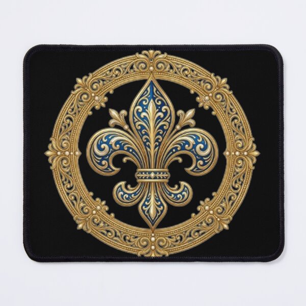 Item preview, Fleur De Lys Blue And Gold Royal Heraldic Emblem Elegant Design designed and sold by ProjectNoah.