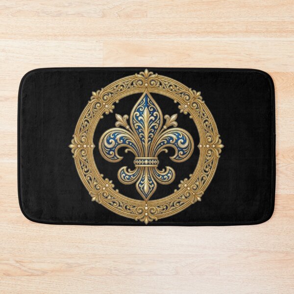 Item preview, Emblema heráldico real de flor de lis azul y dorado de diseño elegante designed and sold by ProjectNoah.