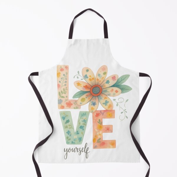 Item preview, Love Yourself Floral Watercolor Typography designed and sold by UUniqueIImprint.