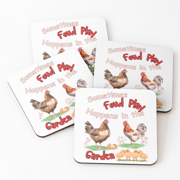 Item preview, Sometimes Fowl Play Happens in the Garden | Funny Chicken Lover Design designed and sold by JupiterLemons.