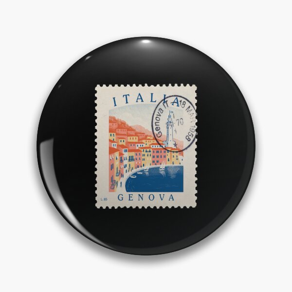 Item preview, Genoa Italy Ligurian Coast Postage Stamp Travel Sticker designed and sold by stickercuffs.