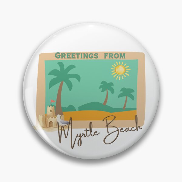 Item preview, Greetings from Myrtle Beach – Retro Postcard Design designed and sold by DonnaRaine.
