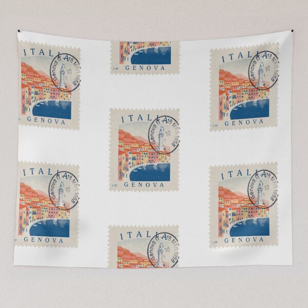 Item preview, Genoa Italy Ligurian Coast Postage Stamp Travel Sticker designed and sold by stickercuffs.