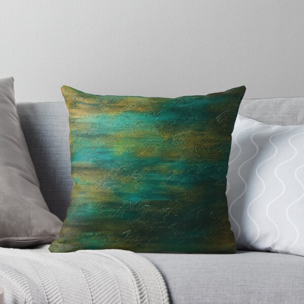 Item preview, Patina Tide – Teal & Ocher Abstract Texture | Modern Acrylic Wall Art designed and sold by Ingorgia Studio.