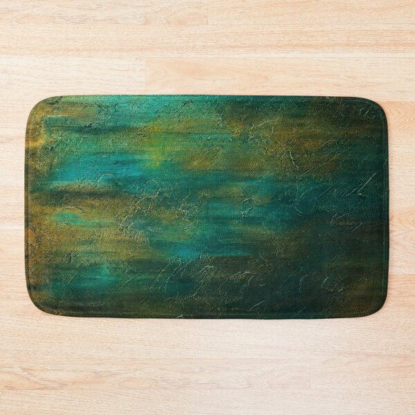 Item preview, Patina Tide – Teal & Ocher Abstract Texture | Modern Acrylic Wall Art designed and sold by Ingorgia Studio.