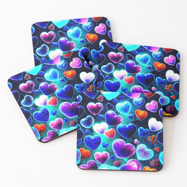Item preview, Neon Galaxy Heart Pattern Aesthetic Design designed and sold by IMuDesigner.