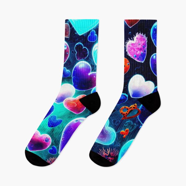 Item preview, Neon Galaxy Heart Pattern Aesthetic Design designed and sold by IMuDesigner.