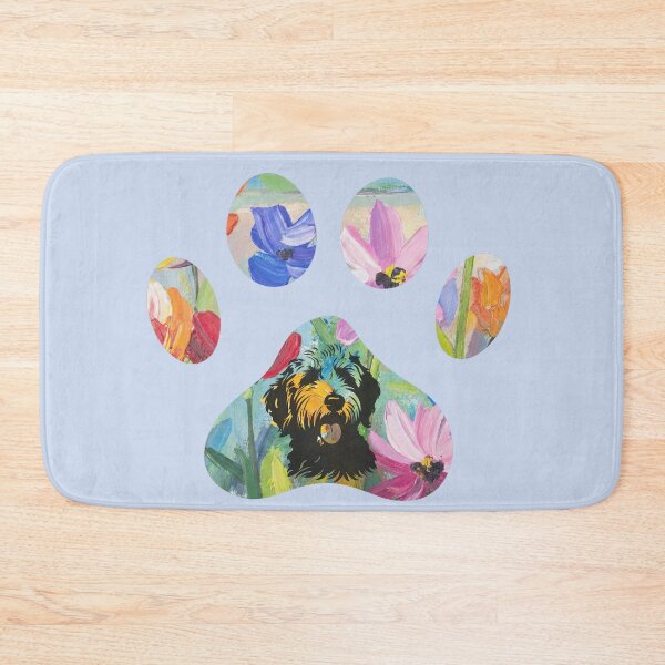 Item preview, Floral paw print & artistic dog illustration designed and sold by Doodles Down South.