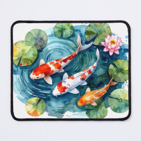 Item preview, Watercolor Koi Fish Pond Design designed and sold by BetweenForms.