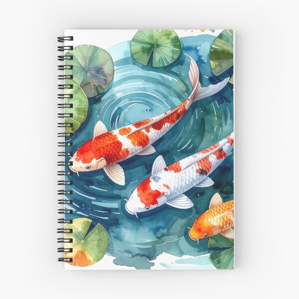 Item preview, Watercolor Koi Fish Pond Design designed and sold by BetweenForms.
