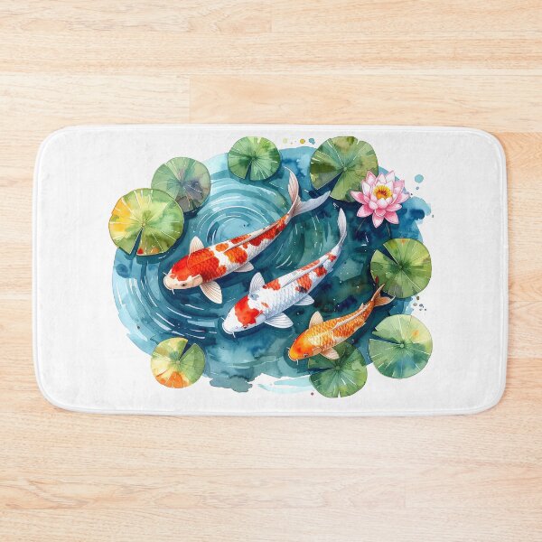 Item preview, Watercolor Koi Fish Pond Design designed and sold by BetweenForms.