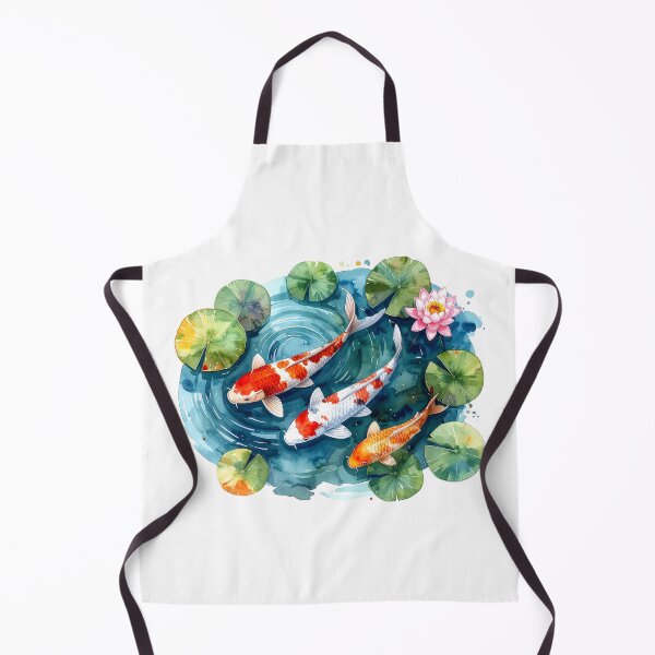 Item preview, Watercolor Koi Fish Pond Design designed and sold by BetweenForms.