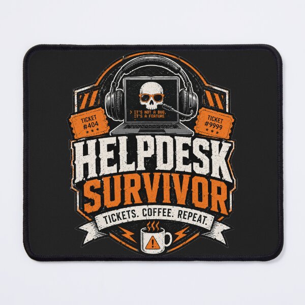 Item preview, Helpdesk Survivor IT Support Design designed and sold by Moodwear-Studio.