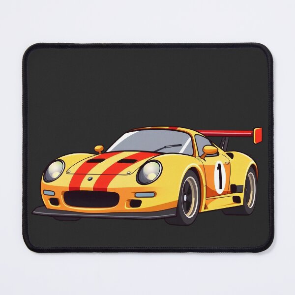 Item preview, Vintage Yellow Race Car Cartoon Illustration | Sports Car Racing Graphic | Retro Motorsport Design designed and sold by digitalbob60.