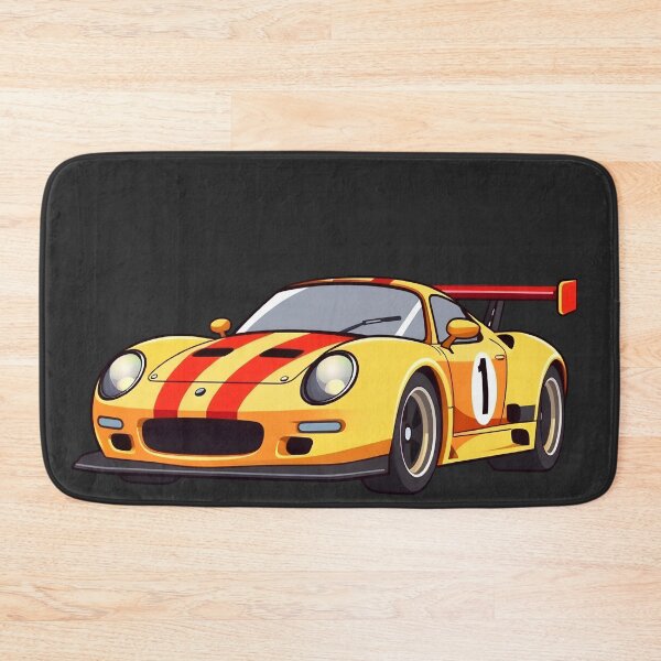 Item preview, Vintage Yellow Race Car Cartoon Illustration | Sports Car Racing Graphic | Retro Motorsport Design designed and sold by digitalbob60.