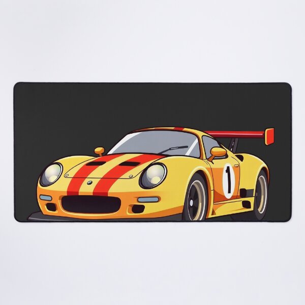Item preview, Vintage Yellow Race Car Cartoon Illustration | Sports Car Racing Graphic | Retro Motorsport Design designed and sold by digitalbob60.