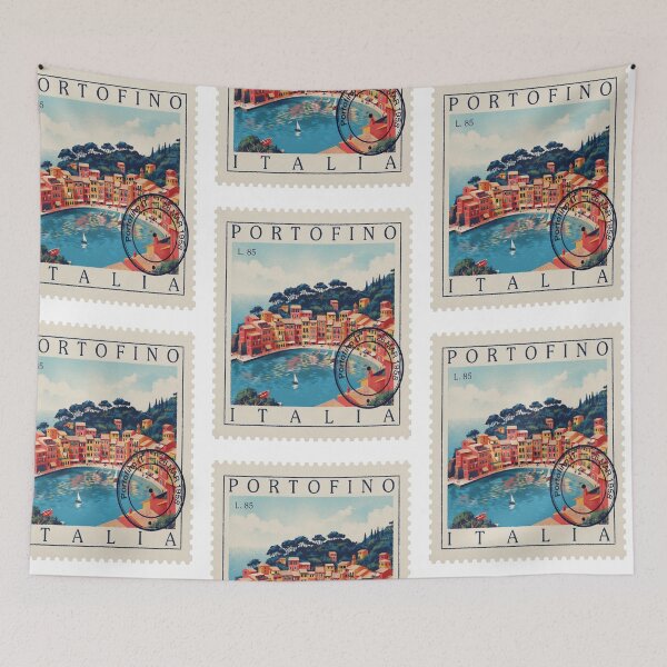 Item preview, Portofino Italy Ligurian Coast Postage Stamp Sticker designed and sold by stickercuffs.