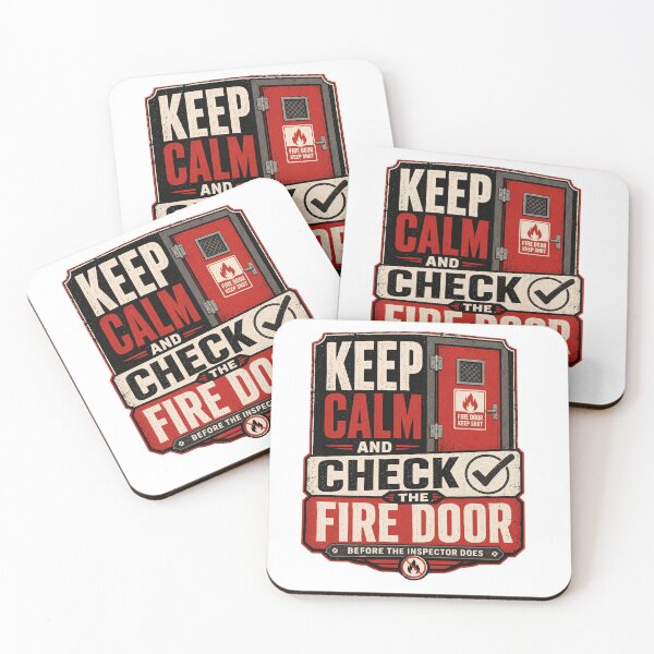 Item preview, Keep Calm Check Fire Door designed and sold by Moodwear-Studio.