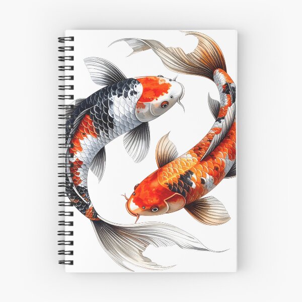 Item preview, Japanese Koi Fish Watercolor Yin Yang Design designed and sold by BetweenForms.