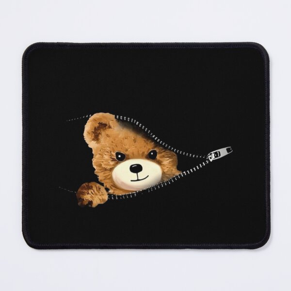 Item preview, Cute Peeking Teddy Bear Unzipped Zipper 3D Illusion designed and sold by TeeStyle.mr.
