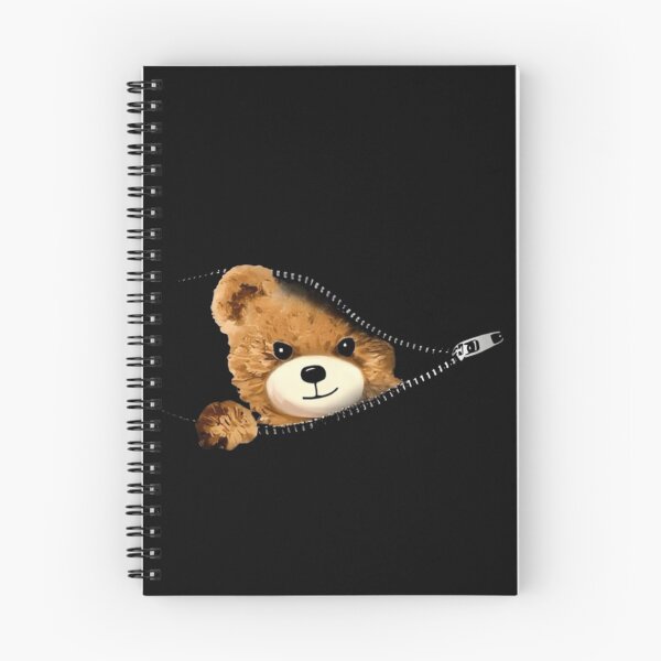 Item preview, Cute Peeking Teddy Bear Unzipped Zipper 3D Illusion designed and sold by TeeStyle.mr.