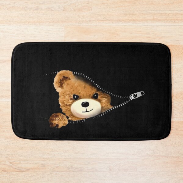 Item preview, Cute Peeking Teddy Bear Unzipped Zipper 3D Illusion designed and sold by TeeStyle.mr.