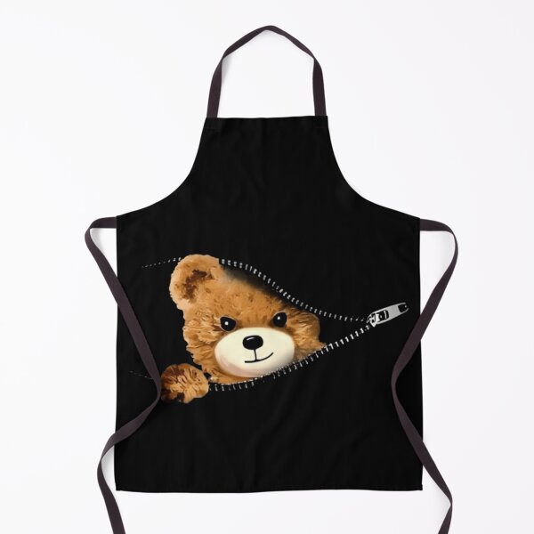 Item preview, Cute Peeking Teddy Bear Unzipped Zipper 3D Illusion designed and sold by TeeStyle.mr.