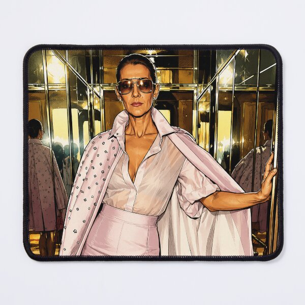 Item preview, Celine Dion looking stylish in the elevator (fan art) designed and sold by PopCultureAndStuff.