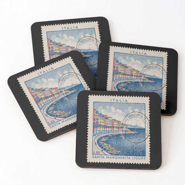 Item preview, Santa Margherita Ligure Italy Coastal Postage Stamp designed and sold by stickercuffs.