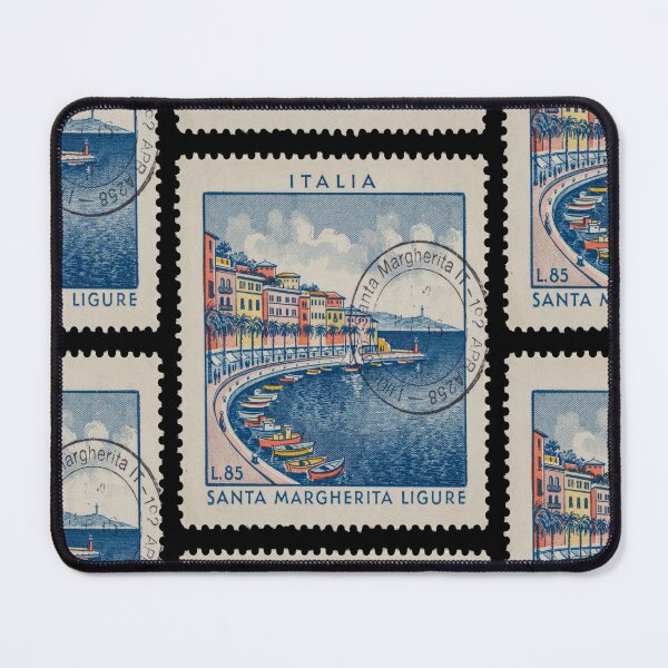 Item preview, Santa Margherita Ligure Italy Coastal Postage Stamp designed and sold by stickercuffs.