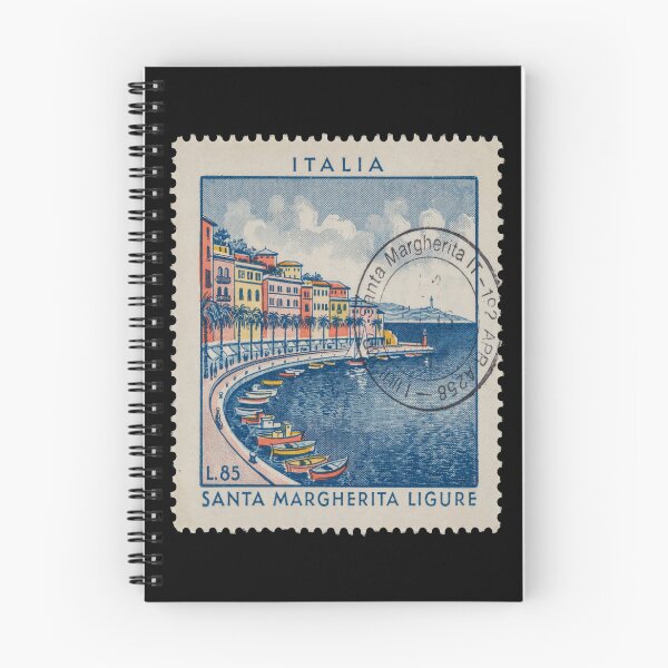Artikelvorschau, Santa Margherita Ligure Italien Küstenbriefmarke entworfen und verkauft von stickercuffs.